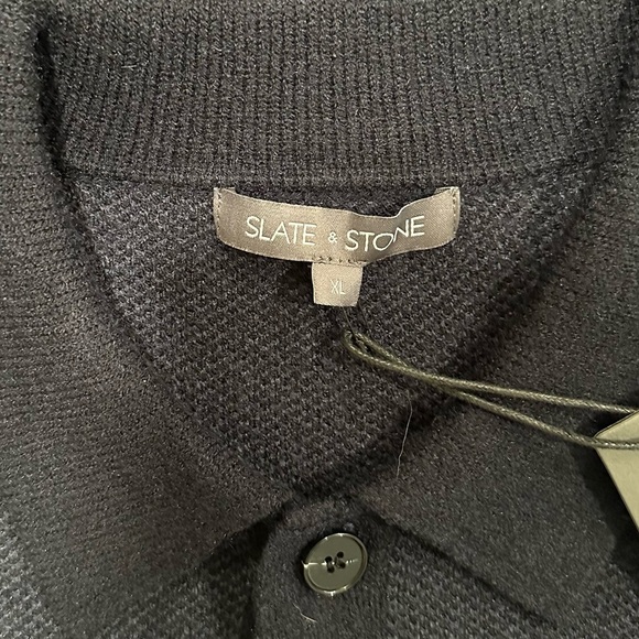 Slate & Stone Navy Knit Button Cardigan XL Grandpacore Academia Minimalist NWT - Picture 7 of 8